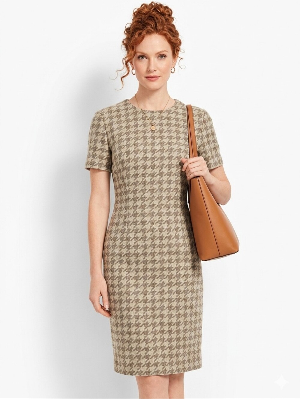 Vintage Talbots Houndstooth Sheath Dress
